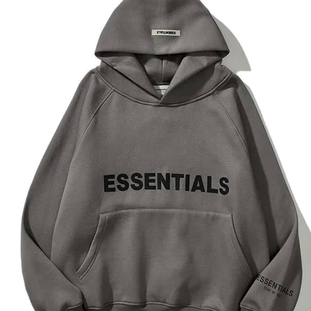 Size large grey essential hoodie